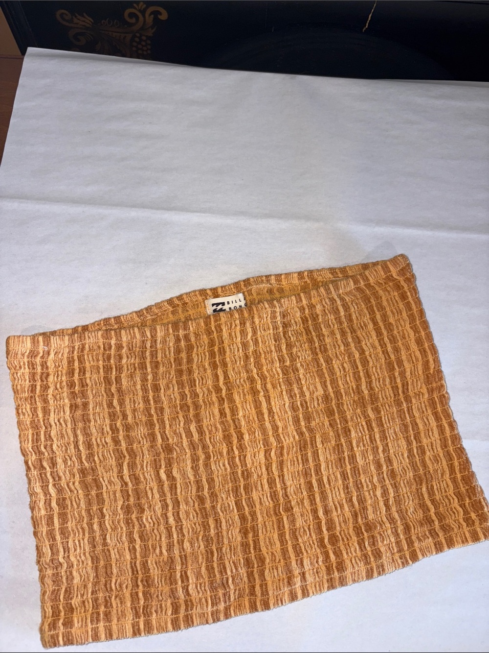 Billabong smocked Toffee tube top